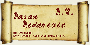 Mašan Medarević vizit kartica